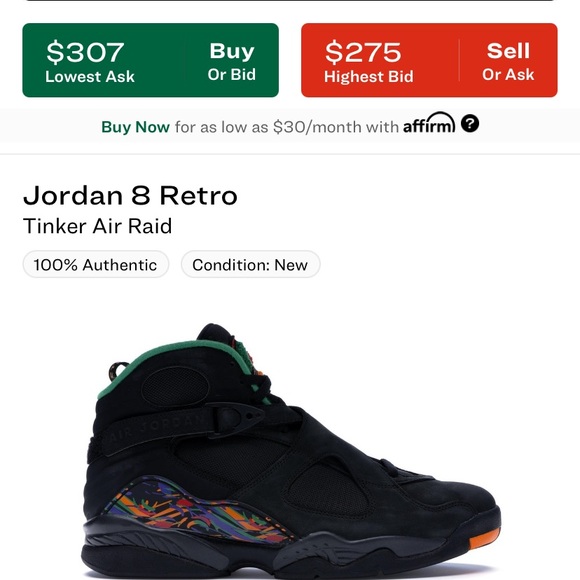 jordan 8 tinker air raid - Picture 6 of 6